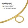 PATIKIL 12 Inch Round Metal Floral Hoop, 2 Pcs Gold Wreath Macrame Frame for Wedding Geometric Decor Party Wall Hanging, Gold Tone view 4