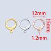 10pcs Earrings Silver Gold Hypoallergenic Round Lever Back Leverback Ear Hooks Finding (Silver) view 2