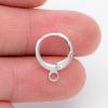 10pcs Earrings Silver Gold Hypoallergenic Round Lever Back Leverback Ear Hooks Finding (Silver) view 3