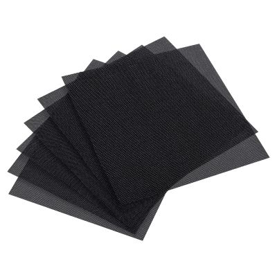 PATIKIL 14 Count Cross Stitch Cloth 10" x 10", 6 Pack Embroidery Cotton Fabric for DIY Needlework, Black
