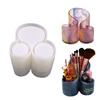 Resin Pen Mold CXUEMH Pen Holder Mold with 3 Slots Silicone Molds for Makeup Container, Brushes Holder, Jewelry Organizer, Unique Epoxy Mold for Resin Craft Desktop Decor (White) view 1