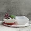 Square Concrete Flower Pot Silicone Mold Succulent Planter Vase Cactus Mold Epoxy Resin Plaster Cement Clay Mould view 2