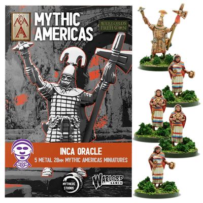 Wargames Delivered - Warlord Games Mythic Americas - Inca: Oracle Set. Fantasy Action Figures 28mm Miniatures for Wargames, DND Miniatures, and Model War
