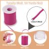 Pandahall 50 Yards Flat Lanyard String Plastic Lacing Cord 0.09 inch/2.3mm Wide Cridoz Gimp String for Keychain, Bracelets, Beading and Jewelry Making, DIY Craft (Fuchsia) view 3