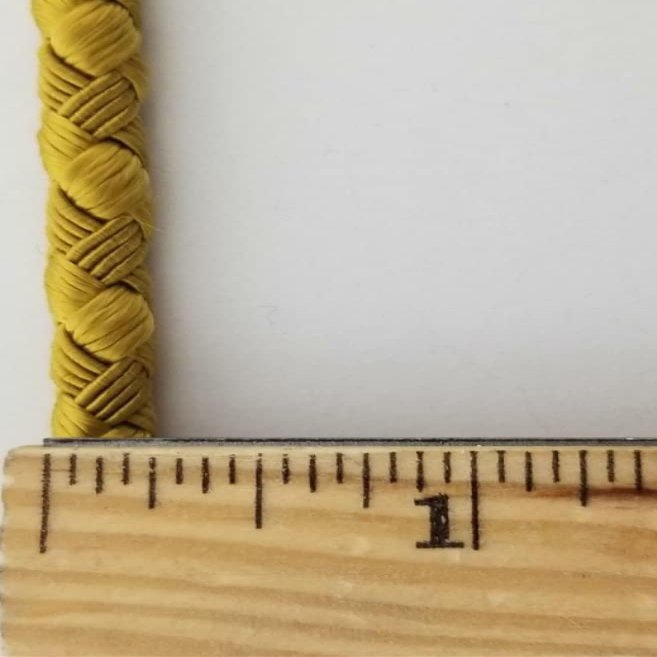 1 Pcs 1/4" Wide Old Gold Braided Sewing Cord Trim for Sewing, Trim for Crafts 10 Continuous Yards | #AA122RK