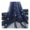 150cm Wide 3D Print Galaxy Star Pattern Chiffon Tulle Design Fabric For Sewing Clothes Dresses Material-By Meter (Color : Navy Blue, Size : 150cmX3M) view 2