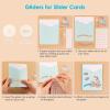 Briartw 40 PCS Gliders for Slider Cards Rotating and Sliding Tools DIY Scrapbooking Embossing Card-Making with 100 Double-Side Sticker Dots view 4