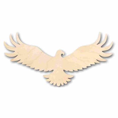 Unfinished Wood Eagle Shape Animal Wildlife Craft up to 46" DIY 12" / 1/8"