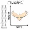 Unfinished Wood Eagle Shape Animal Wildlife Craft up to 46" DIY 12" / 1/8" view 2
