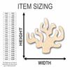 Unfinished Wood Coral Shape Ocean Nursery Craft up to 46" DIY 10" / 1/8" view 2