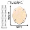 Unfinished Wood Fireman's Badge Symbol Shape Firefighter Craft up to 46" DIY 12" / 1/8" view 2
