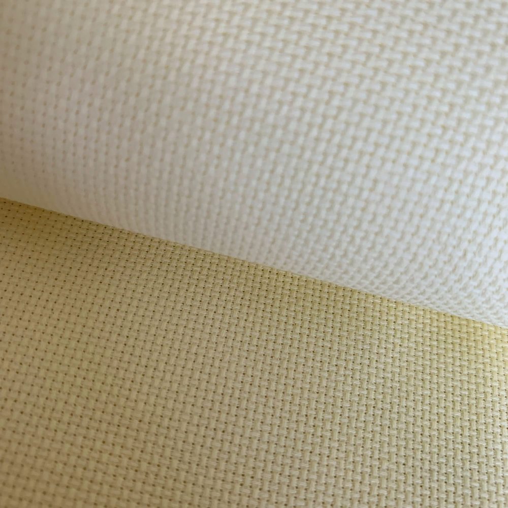 18 Count Aida Cloth Cross Stitch Fabric, Yellowish Beige, W59 x L20