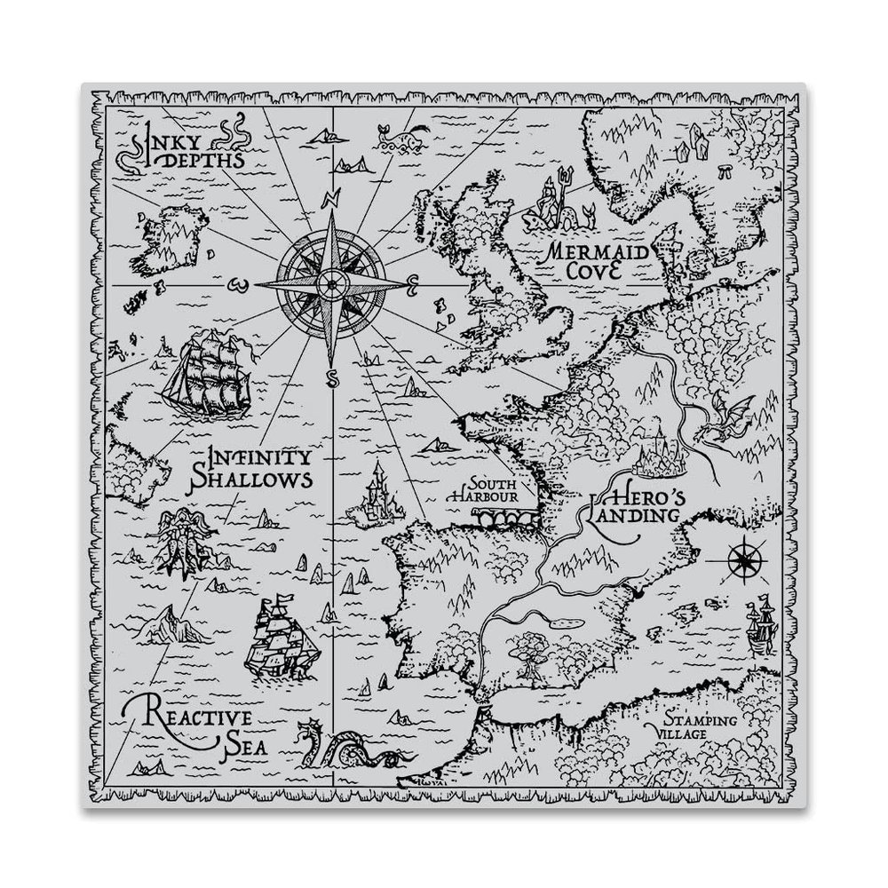 Hero Arts CG884 Bold Print, Antique Hero Map