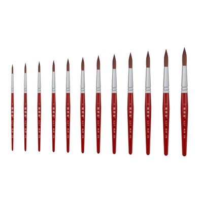XDT#378 Round Watecolor Artist Paint Brush 12 Piece Set Medium Soft Premium Nylon Hair Short Handle #1#2#3#4#5#6#7#8#9#10#11#12, Oil Acrylic Watercolor