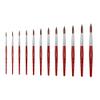 XDT#378 Round Watecolor Artist Paint Brush 12 Piece Set Medium Soft Premium Nylon Hair Short Handle #1#2#3#4#5#6#7#8#9#10#11#12, Oil Acrylic Watercolor view 1