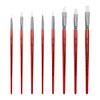 XDT#268 Paint Brush Set, 8Pcs Nylon Brushes for Acrylic Painting, Watercolor, and Crafting, Kids Adult Drawing Arts Crafts Supplies, Red view 1