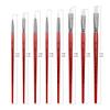 XDT#268 Paint Brush Set, 8Pcs Nylon Brushes for Acrylic Painting, Watercolor, and Crafting, Kids Adult Drawing Arts Crafts Supplies, Red view 2