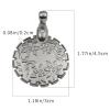 4 Pack Yarn Cutter Pendants - Antique Metal Round Thread Cutting Tools for DIY Knitting Sewing Craft (Gold + Silver) view 2