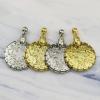 4 Pack Yarn Cutter Pendants - Antique Metal Round Thread Cutting Tools for DIY Knitting Sewing Craft (Gold + Silver) view 4