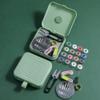 Sewing Kit for Traveler, DIY Sewing Supplies with Sewing Accessories, Portable Mini Sewing Kit for Beginner, Travel, Home and Emergency Clothing Fixes with Magnetic Buckle Plastic Storage Box (Green) view 2