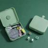 Sewing Kit for Traveler, DIY Sewing Supplies with Sewing Accessories, Portable Mini Sewing Kit for Beginner, Travel, Home and Emergency Clothing Fixes with Magnetic Buckle Plastic Storage Box (Green) view 3