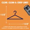 Clothes Hanger Laundry Self-Inking Rubber Stamp Ink Stamper for Stamping Crafting Planners - 1-1/2 Inch Large - Blue Ink view 2