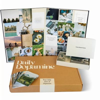 All-In-One Vision Board Kit for Women: 150 Aesthetic Picture & Quote/Affirmation Cards, Foldable Dream/Mood Board | Manifestation, Goal Setting & Law of Attraction Supplies for Adults Teens