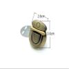 3dancraftit Press Tongue Thumb Latch Lock Clutch Purse Handbag Bag Lock Zinc alloying for Purse Bag Wallet Clutch Making 1.02" X 1.41" (26mm x 36mm) Anti Bronze E59 view 2