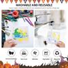 25 Pcs Halloween Stencils Reusable, 6x6 Halloween Stencils for Painting on Wood, Plastic Drawing Spraying Templates for Greeting Cards, Halloween Crafts Ornaments Wall Window Door DIY Decoration view 4