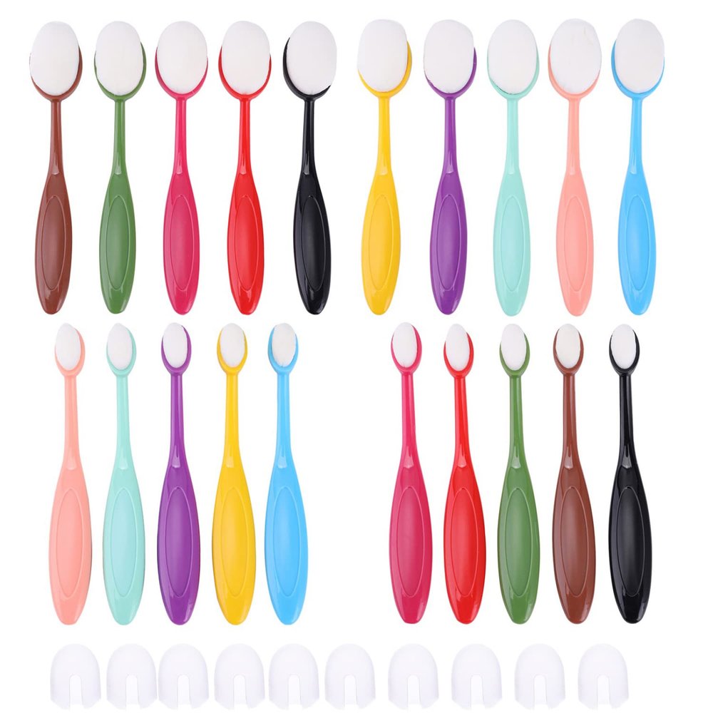 20pcs Ink Blending Brushes Set Tool Blender Crafter Paper Crafting Background Ink Blending Brushes 2 Size Brush Head for Card Making for Painting,Drawing(Brush Head 1.2/0.6inches)