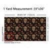 Rose Sugar Skull Upholstery Fabric for Chairs, Rose Floral Flowers Fabric By The Yard, Halloween Pesonalized Skeleton Bones Decorative for Upholstery and Home DIY Projects, 10 Yard,Red view 2