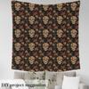 Rose Sugar Skull Upholstery Fabric for Chairs, Rose Floral Flowers Fabric By The Yard, Halloween Pesonalized Skeleton Bones Decorative for Upholstery and Home DIY Projects, 10 Yard,Red view 3