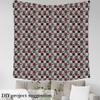 Buffalo Plaid Check Upholstery Fabric Deer Fabric By The Yard,Bear Elk Antler Wild Animal Decorative Fabric,Cabin Wooden Arrow Footprint Fabric, Christmas Stripe Patchwork Art, 3 Yards, Red Grey view 3