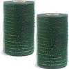 YYCRAFT 2 Pack 10" Metallic Poly Mesh Ribbon (Total 20 Yards,Dark Green) view 1