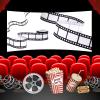 Cunno 3 Rolls Filmstrip Ribbon Film Movie Ribbon Decorating Material Party Accessory for Theatre Cinema Themed Party Decor Home DIY Wrapping Wreaths Crafts, 0.4, 0.87, 1.5 Inch Wide, 15 Yard view 3