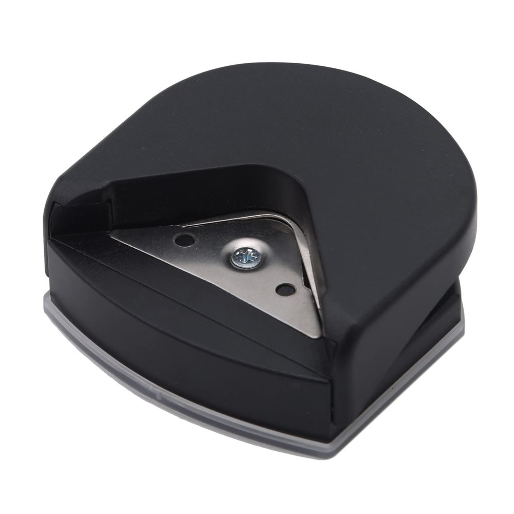 PAPAPI Corner Rounder Punch, 4mm Corner Cutter for Paper Craft, Laminate, DIY Projects, Photo Cutter, Card Making and Scrapbooking (Black)