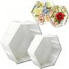 2 Pcs Large Silicone Molds for Resin 9 inch 7inch Hexagon Silicone Molds, Hexagon Deep Resin Mold for Epoxy Resin, Silicone Molds for Flowers Bouquet Preservation view 1