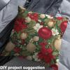 Christmas Tree Fabric By The Yard, Xmas Bells Balls Upholstery Fabric for Chairs, New Year Branches Leaves Decorative Fabric, Indoor Outdoor Fabric, DIY Art Waterproof Fabric, Green Red, 10 Yards view 4