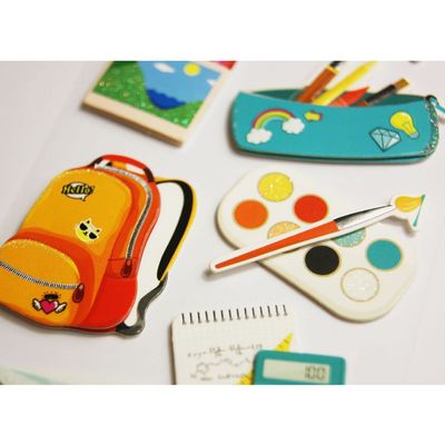 Glitter Embossed Stickers - Back to School