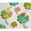 13 3D Stickers - 4 Leaf Clovers - Glitter view 1