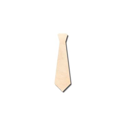 Unfinished Wood Neck Tie Shape Craft up to 46" DIY 7" / 1/4"