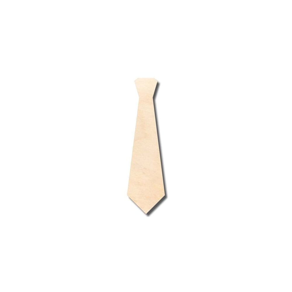 Unfinished Wood Neck Tie Shape Craft up to 46" DIY 7" / 1/4"