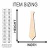 Unfinished Wood Neck Tie Shape Craft up to 46" DIY 7" / 1/4" view 2