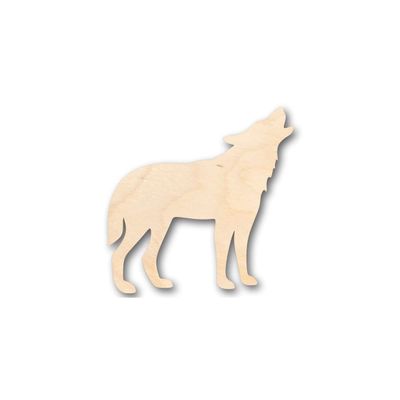 Unfinished Wood Howling Wolf Shape Animal Wildlife Craft up to 46" DIY 16" / 1/8"