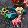 Pack of 4 FLOFARE Round Floral Foam Blocks for Fresh and Artificial Flowers, Each (8" X 1.4"), Dry & Wet Green Flower Foam for Flower Arrangements and Florist Supplies view 3