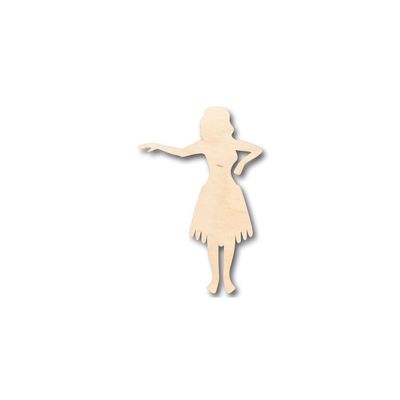 Unfinished Wood Hula Girl Shape Hawaii Craft up to 46" DIY 10" / 1/4"