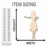 Unfinished Wood Hula Girl Shape Hawaii Craft up to 46" DIY 10" / 1/4" view 2