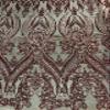Alaina Copper Curlicue Sequins on Mesh Lace Fabric by The Yard - 10018 view 2