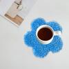 AMLESO Punch Needle Embroidery Coasters Kits for Starter, Include Punch Needle Fabric with Pattern, Wood Yarns Embroidery Cup Holder Mat Handcraft, view 2