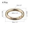 uxcell Spring Oval Ring, 4Pcs 1.85 Inch Round Spring Snap Clip Trigger Spring Keyring Buckle for Bags Purses Keychain, Gold Tone view 2